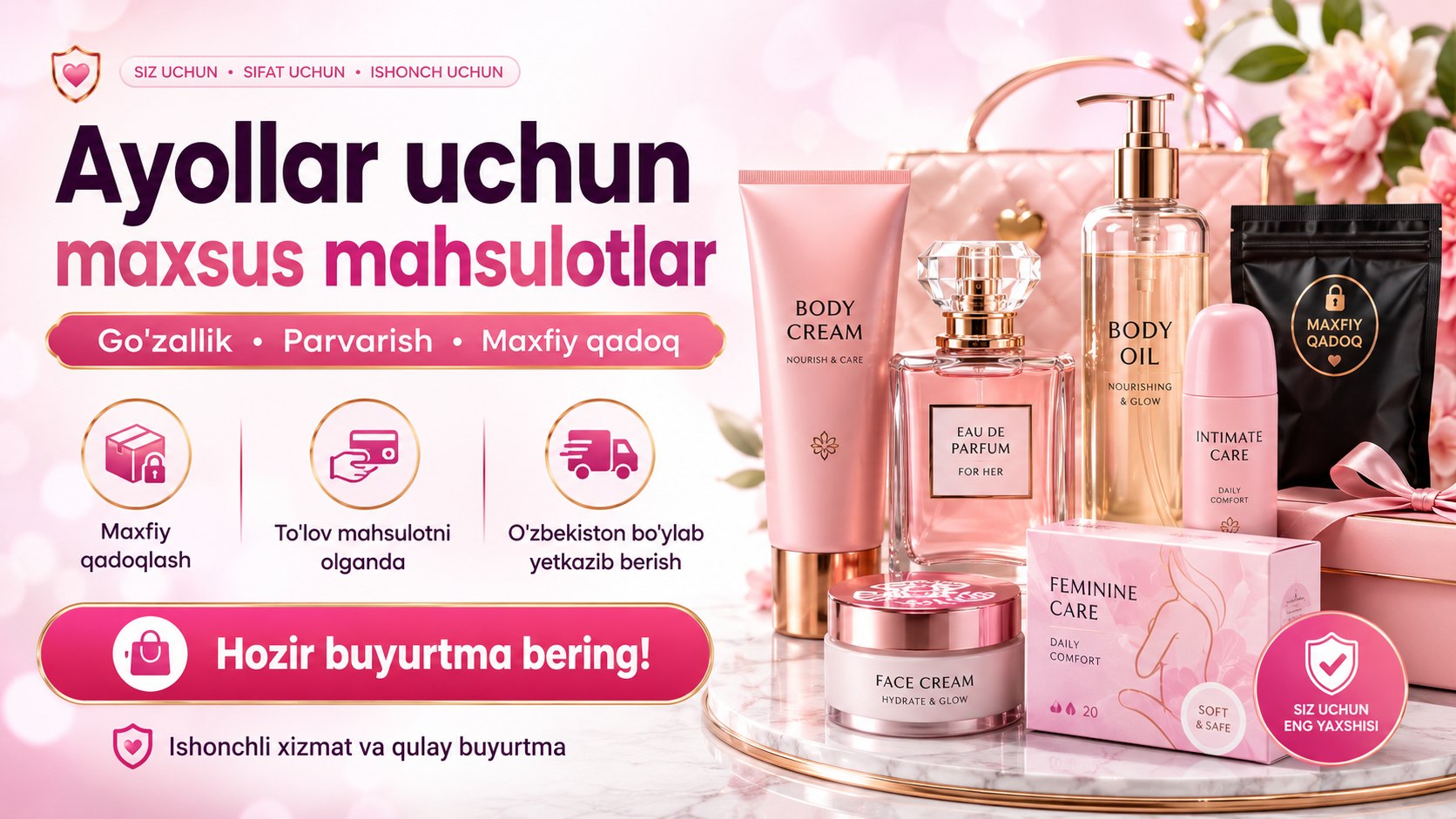 Ayollar Uchun Maxfiy Market🙅🏼♀️