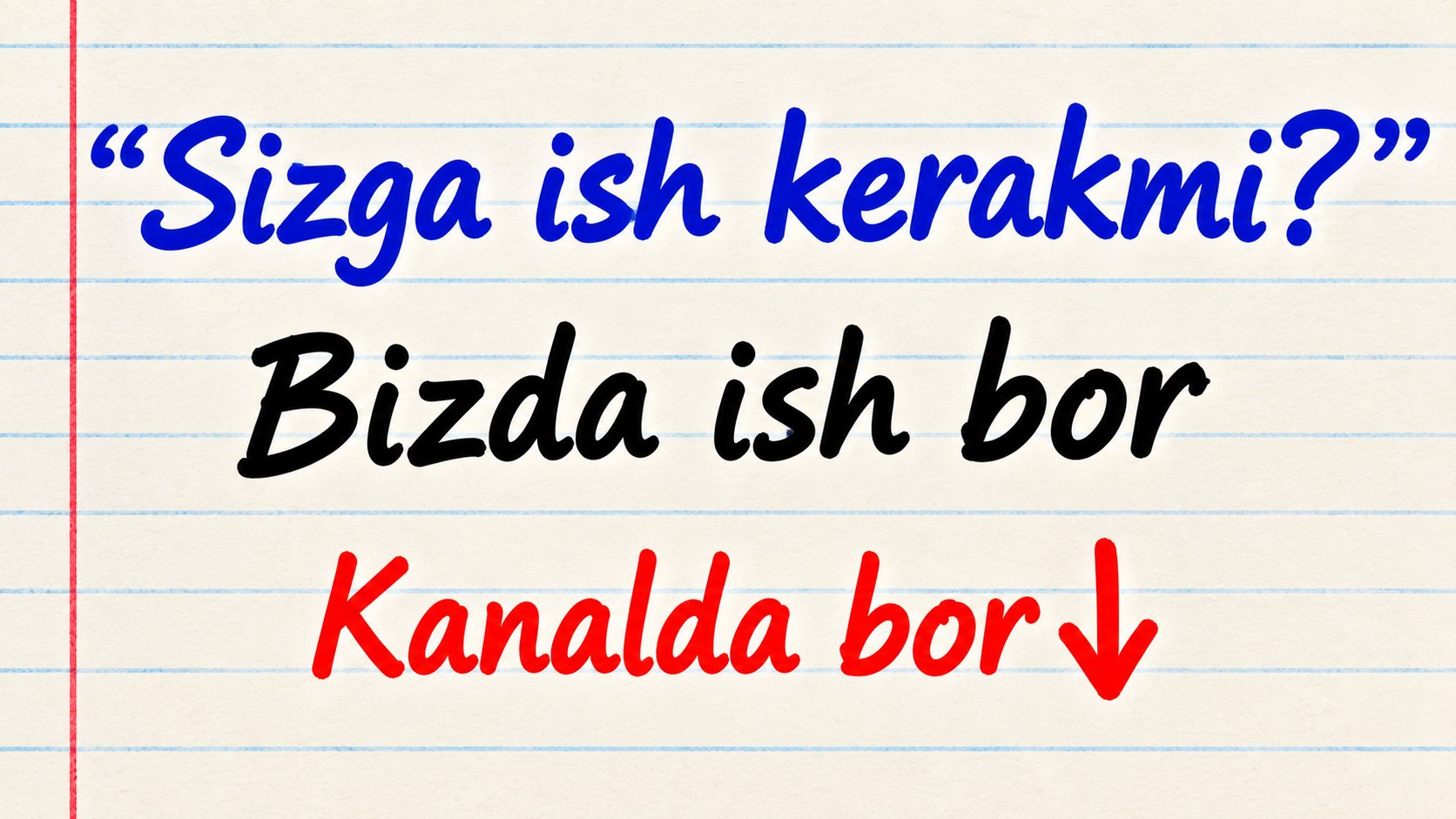 ISH BOR – ISH KERAKMI?