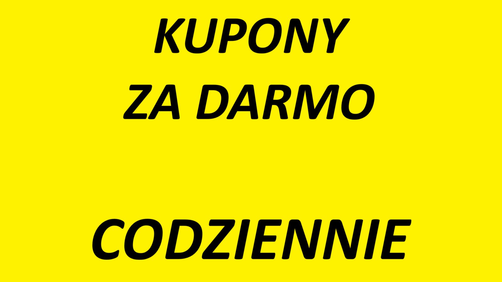 Darmowe kupony