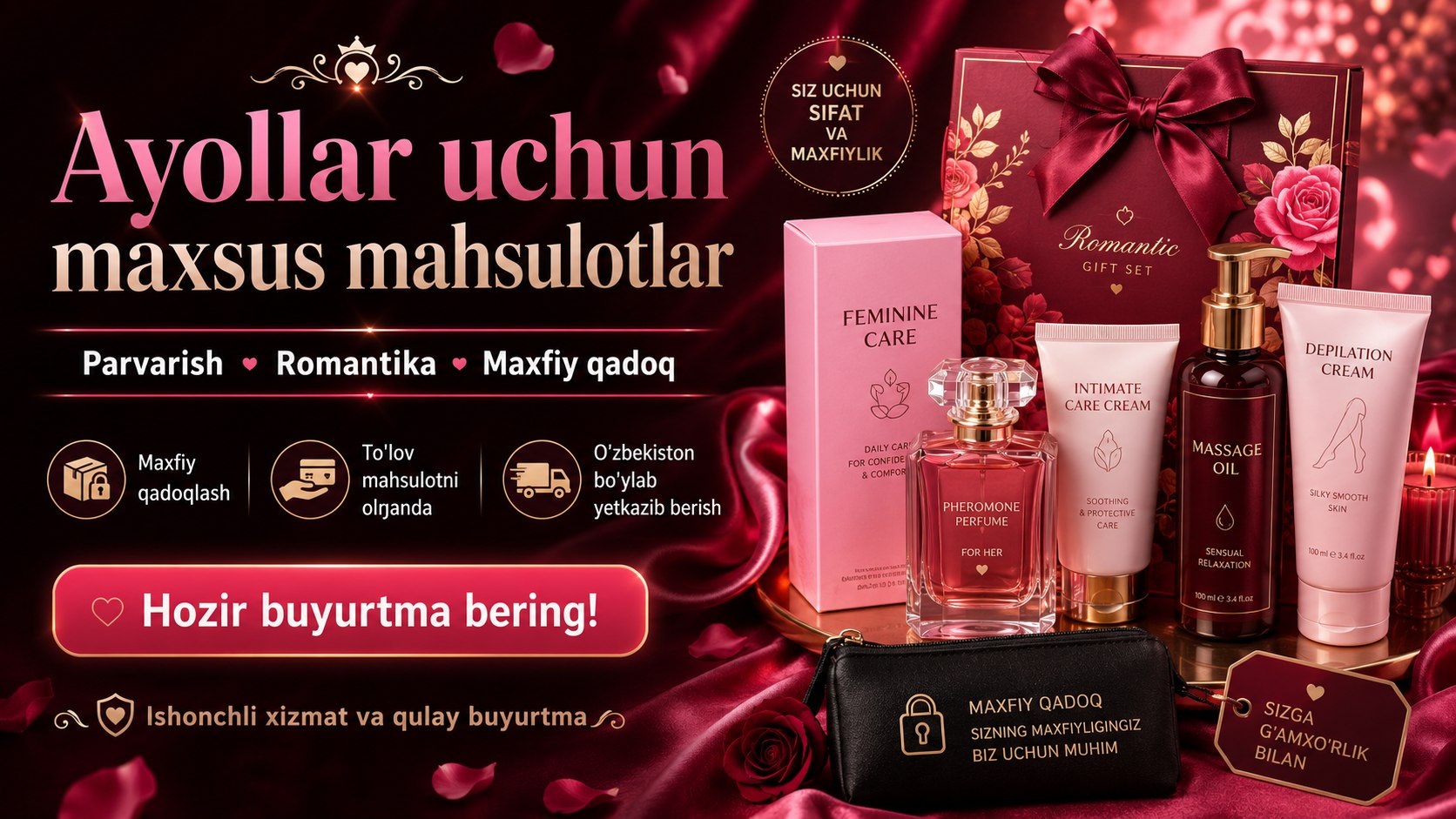 Ayollar Uchun Maxfiy Market🙅🏼♀️